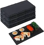 IHDYPPEW Slate Cheese Boards, 13 Pack 4 x 8 Mini Slate Plates Black Charcuterie Boards - Natural Stone Serving Tray with Soapstone Chalks for Parties, Gifts, and Special Events.