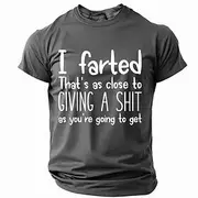 Men's Rude Offensive Funny Slang T Shirt Short Sleeve T shirt 3D Print Crew Neck Shirt Fashion Daily Street Daily Black Blue Green Summer Spring Clothing Appar