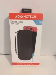 Advanctech Nintendo Switch/OLED/Lite Carrying Case W/Bonus 2 Red MiniGames Cases