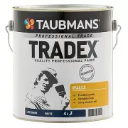 Taubmans Tradex WALL PAINT Interior Water Based Quality Low Sheen WHITE 4L