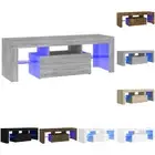 TV HiFi Cabinet Unit Bedroom Furniture with LED Lights Multi Colours vidaXL