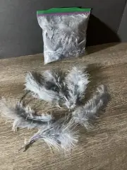 1 Bag 1/2oz Silver Grey Turkey Marabou Fluff Feathers 3-8” US Seller Crafts Etc