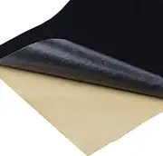 Self Adhesive Velvet Jewlery Box Liner Sticker Contact Paper for Dresser Drawer Photo Frame Background Crafts Decal (4.7"x98", Black)