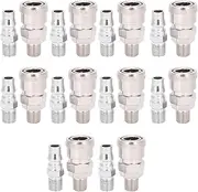 ANKROYU Air Compressor Connector, Stainless Steel Barb Quick Connector, Quick Release Connector, Hose Barb Connector, Hose Coupling for Air Compressor