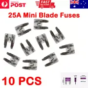 10 Pcs 25A Mini Blade Fuses - Clear Car Truck Auto Fuses 25 Amp Fuse AU Stock