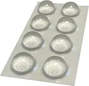 8 x Clear 19.0mm x 9.5mm Self Adhesive Hemispherical Bumper, Rubber Feet for Furniture, Glass, Tables, Crafts - from The StickyStuff Company