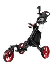 [Everfit] Golf Buggy Foldable Trolley Golf Cart Swivel in Red