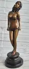 Western Art Deco Sculpture Nude Woman Girl Signed Bronze statue Hot Cast statue