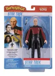 NOBLE COLLECTION BENDYFIGS STAR TREK Captain Picard 7" Action FIGURE