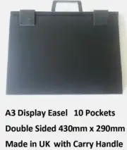 REXEL Slimview Easel Display Carry Case 10 A3 Pockets SE/A3/10 Black 22A039