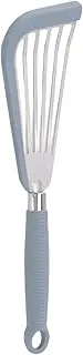 Oreilet Fish Spatula Stainless Steel, Silicone Nonstick Coating Spatula for Frying Beefsteak Egg Pancake, Kitchen Non Fish Turner, Kitchen Utensils Cookware Egg Flipper (Grey)