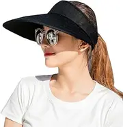 [CAMOLAND] Sun Visor Hats Women Large Brim Summer UV Protection Beach Cap