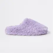 &me Women's Textured Scuff Slippers - Lilac