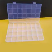 Clear Plastic Storage Box 28 Grids ABS Transparent Small Item Organizer Box FG