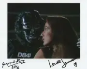 Doctor Who Autograph: LOUISE JAMESON & GEOFFREY DE POLNAY (Robots) Signed Photo