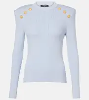 [Balmain] Balmain Knitted top UK 10 blue