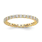1.0ct Natural Diamond Wedding Ring Womens Stackable Eternity Band 14k Yellow Gold