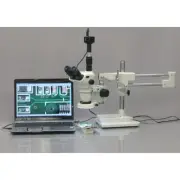 AmScope 2X-45X Boom Stereo Microscope with 80-LED Ring Light + 1.3MP Camera