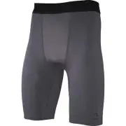More Mile Warrior Baselayer Mens Short Tights Grey Running Base Layer Run Shorts