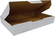 OZPACK Die Cut Cardboard Boxes (100pcs/210 x 140 x 60mm) – Gift, Packaging, Shipping Storage and Retail Boxes – Strong, Lightweight – WHITE