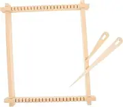 Tofficu Beginner Weaving Wooden Frame Creative Weaving Toy Portable Machine Handmade Knitting Tool