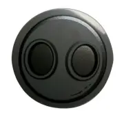 NEW LEGO - Shield - Round with Groove and Silver Ovals Gray Dark x 1 - 75825