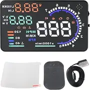 Sluffs Car Head Up Display, Digital Speedometer for Car, A8 5.5 Obd Ii Car Hud Display Auto Windshied Reflective Screen Speed Display, Display Driving Speed and Time with All Cars