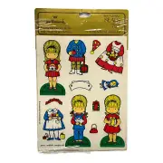 Vtg Joan Walsh Anglund Sticker Sheet Paper Dress Up Dolls Party Playmates Open