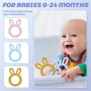 Baby Silicone Teether Bunny Baby Toys Soothing Biting Fun Children Teething Toys