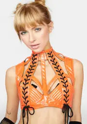 [Club Exx] Sunset Rude Awakening Harness Bra Top