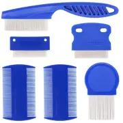 6-Pack Stainless Steel Flea & Lice Combs for Dogs & Cats - Double-Sided Fine ...