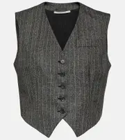 [Stella McCartney] Stella McCartney Cropped wool vest AU 2 grey