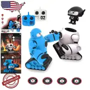 Exciting 2-Player Remote Control Battle Robots - Lights, Sounds & Ejector Seats
