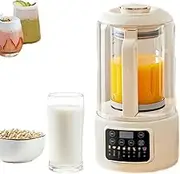 Nut Milk Maker Machine, Automatic Soy Machine with Noise-Insulating Cover and 12 Hours Timer, 1500Ml Large Capacity, Easy to Clean & Non-Stick, for Homemade Almond, Oat, Soy Milk