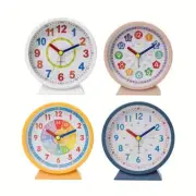 Educational and Playful Wall Clock Colorful Analog Alarm Clock for Kids 4 5in