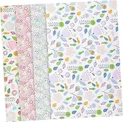 Tofficu 4sheets Printed Cotton Fabric Strips for Sewing and Quilting Versatile Craft Fabric Set Each for Handmade Projects and Patchwork