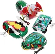 ORFOFE 4Pcs Early Animal Cochain for Playthings with Design Safe Clockwork Action for Fun and Learning Activities Random Styles