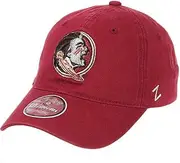 [Zephyr] Womens Relaxed Fit Scholarship Cap - NCAA Curved Bill, Adjustable Ladies Baseball Hat, Cardinal, One Size