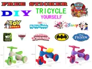 KIDS CHILD TRICYCLE TRIKE BICYCLE BIKE PUSH KICK 3 WHEEL TODDLER RIDE ON TOY DIY