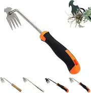 Everglowly Weeder, Weed Pulling Tool with Long Handle, Weed Puller Tool 4 Tooth Manganese Steel, for Gardening Backyard (Set C,1 Pcs)