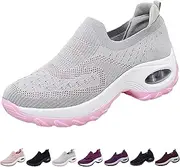 [Generic] Orthoture Womens Shoes, Breathable Walking Shoes Women Arch Support, Casual Anti-Slip Slip-On Air Cushion Sneakers