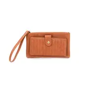 Tosca Women's/Ladie's Card/Cash Holder Multi Slot Wallet Purse 19x3x11cm - Tan