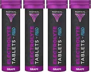 Fluid Tactical- Effervescent Hydration Tablets, Electrolyte Replacement & Dehydration Prevention, 4 Pack, 40 Tablets (Grape)