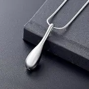 DOTUIARG Stainless Steel Keepsake Jewelry Urn Water Drop Cremation Pendant Necklace Memorial Urn Necklace for Pet Human Ashes