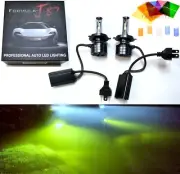LED Kit F15 140W HS1 Lime Yellow Two Bulbs Head Light Replacement ATV UTV Lamp