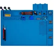 Premium 932°F Blue Magnetic Repair Work Mat Large Silicone Soldering Mat for ...