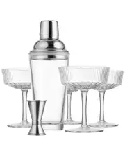 Godinger 6pc Whiskey & Rye Espresso Martini Set