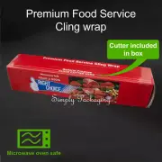 Cling Wrap Dispenser Slide Cutter Holder Plastic Film Clear 600m 45cm & 33 cm