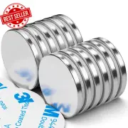12Pack Super Strong Neodymium Disc Magnets 1.26" Rare Earth Adhesive DIY Craft
