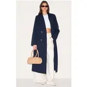 Navy Maxi Length Duster Coat, Navy